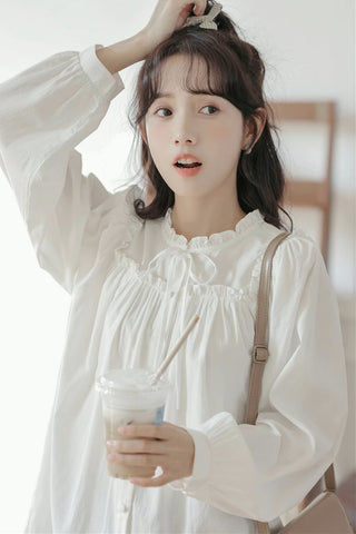 Essential Ruffle Trim Blouse