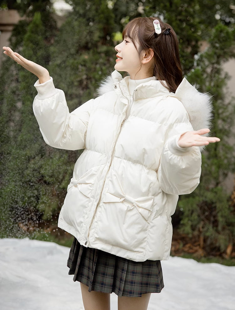 Little Bow Puffer Jacket