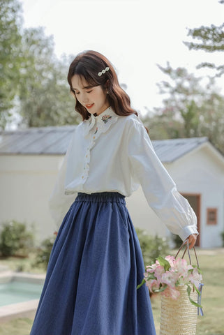 Floral Bouquet Embroidered Blouse