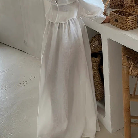 Cotton And Linen Lace-Up Sleeveless Two-Piece Suit