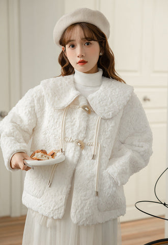 Abrigo de peluche de corderito