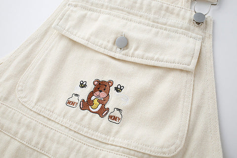 Honey Bear Short Overalls