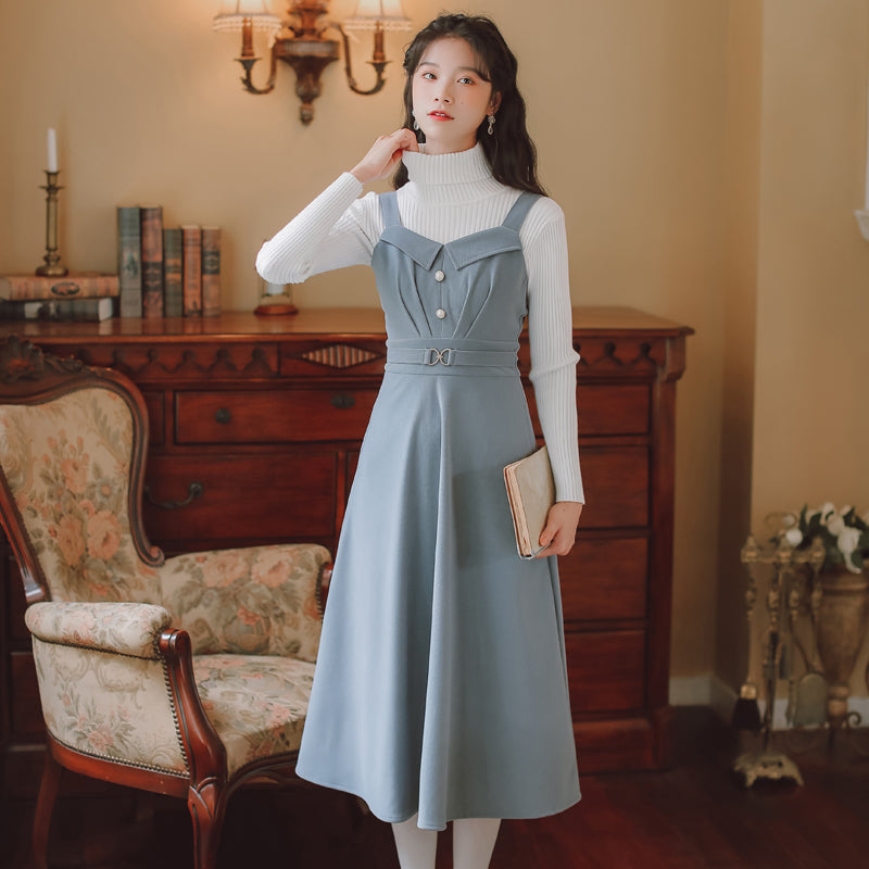 Corduroy Pearl Cami Midi Dress