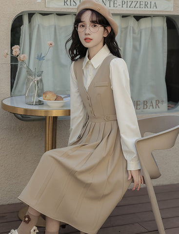 Journalist Midi Pinafore Set