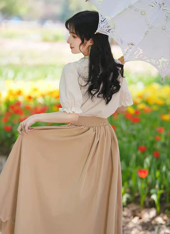 Evergarden Short Sleeve Blouse & Skirt Set