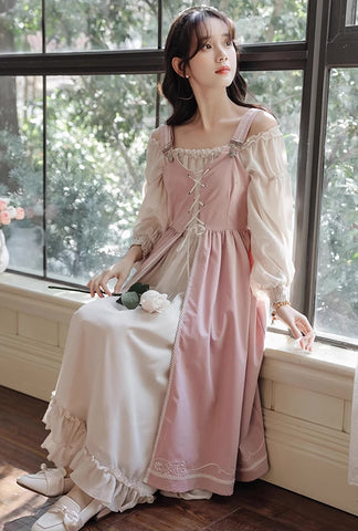 Two-Piece Corset Peasant Dress