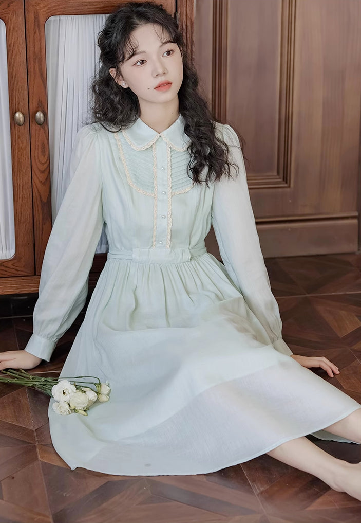 Sunday Tea – Langärmliges Midikleid