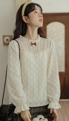 Sweet Lace Layering Blouse