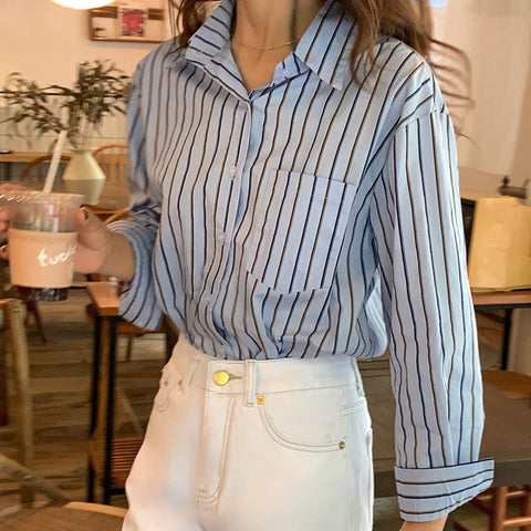 Everyday Stripe Button Up Shirt