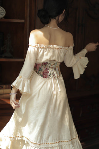 Rustic Rose Jacquard-Unterbrustkorsett