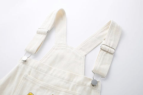 Overall mit Wildblumenstickerei