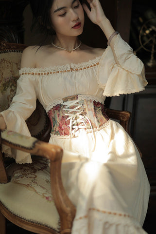 Rustic Rose Jacquard-Unterbrustkorsett