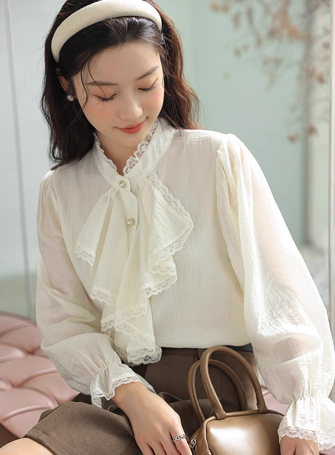 Cascade Front Blouse