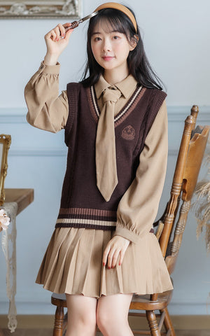 Prep School Vest & Dress Set