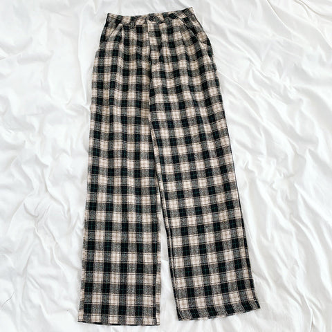 Fall Checkered Plaid Pants