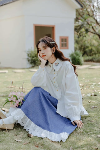 Floral Bouquet Embroidered Blouse