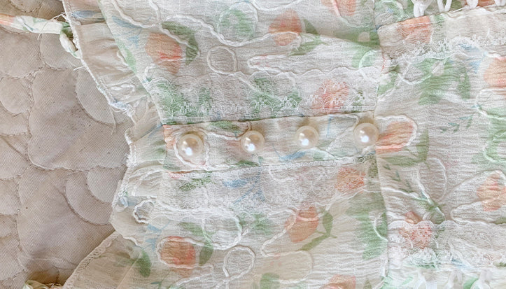 Vestido camisola con estampado de jardín de acuarela