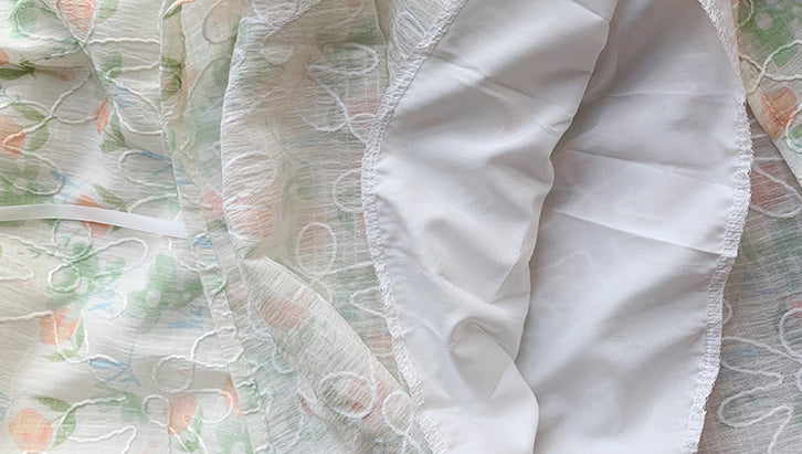 Vestido camisola con estampado de jardín de acuarela