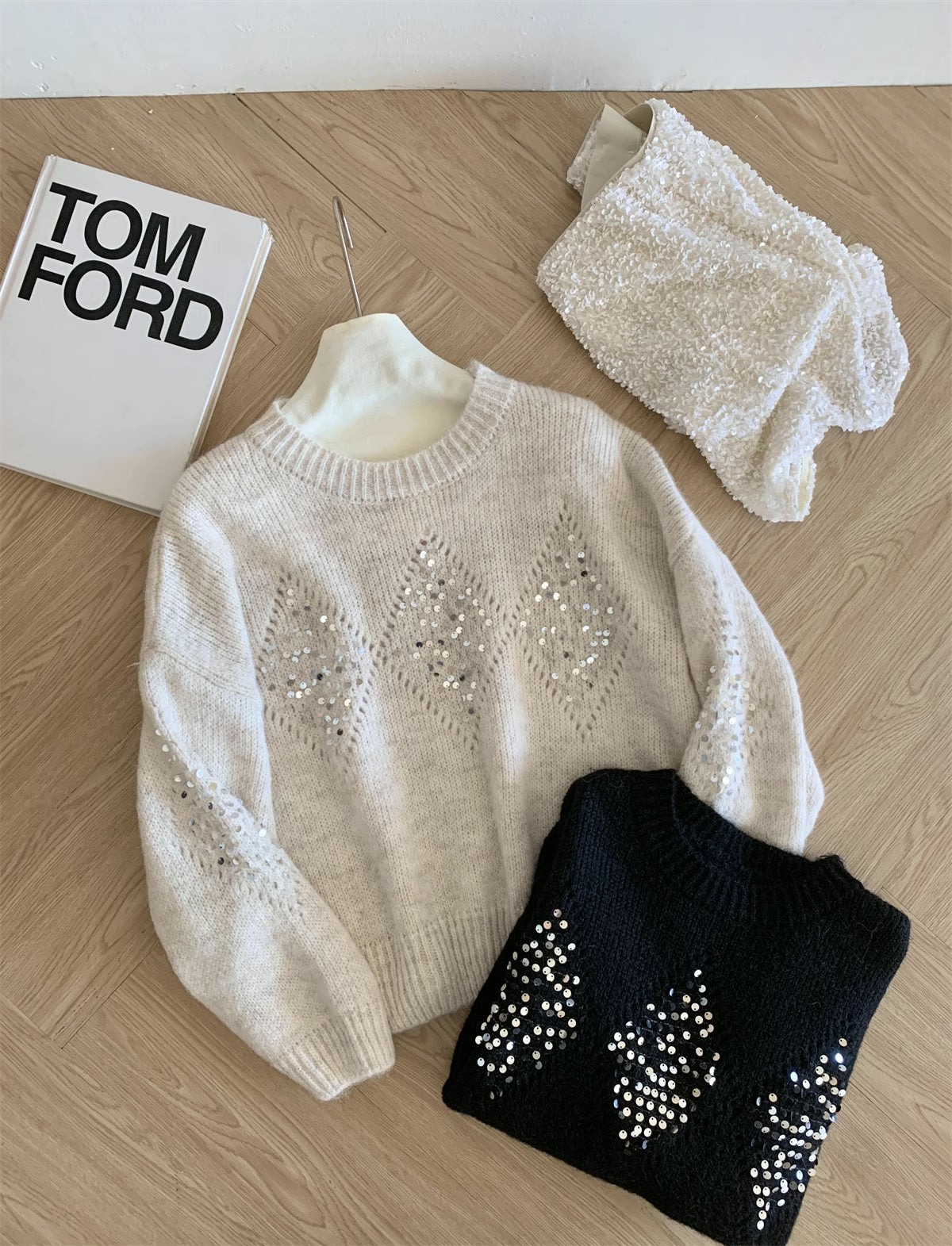 Sequin Diamond Sweater