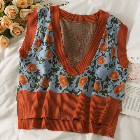 Rustic Floral Vest