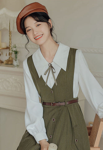 Traveller's Pinafore-Set mit Nadelstreifen