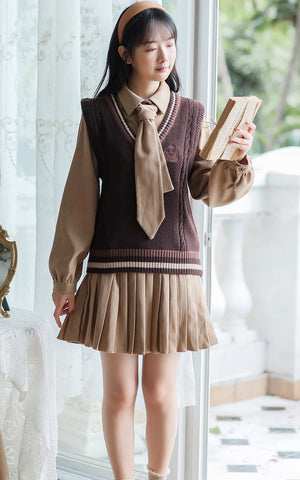 Prep School Vest & Dress Set