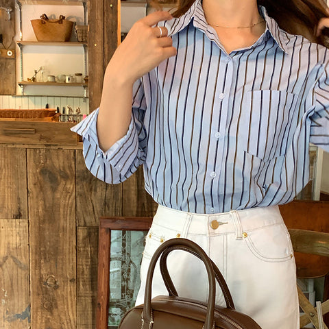 Everyday Stripe Button Up Shirt
