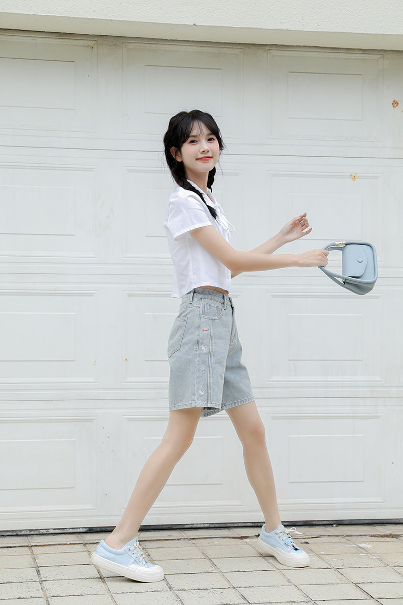 Saturn Embroidered Shorts
