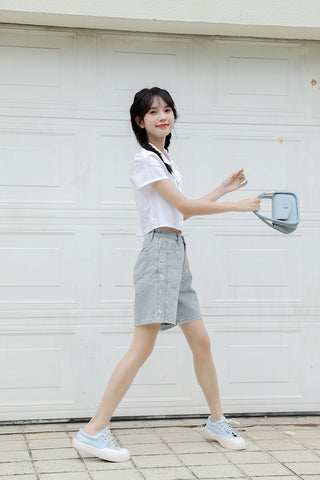 Saturn Embroidered Shorts