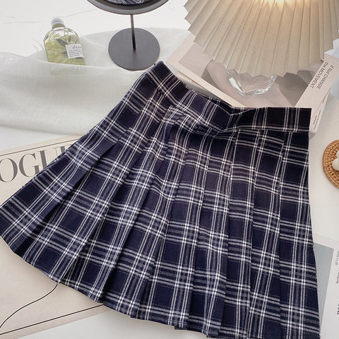 College-Tennisrock mit Karomuster