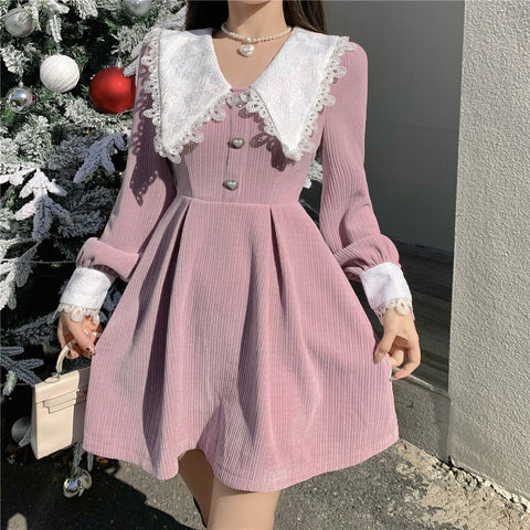 Sweet Love Peter Pan Knit Dress