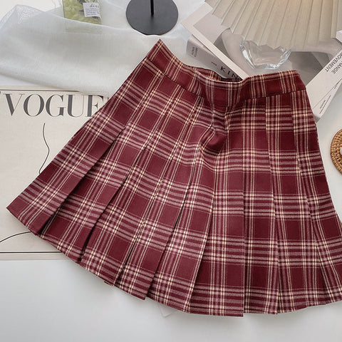 College-Tennisrock mit Karomuster