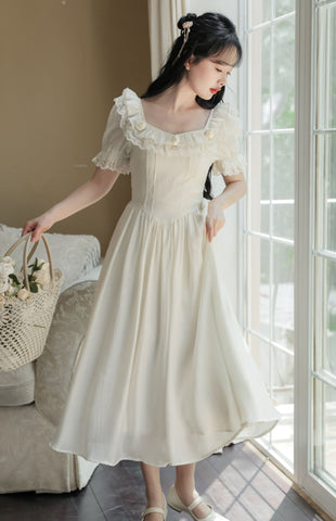 Blanc Rose Midikleid