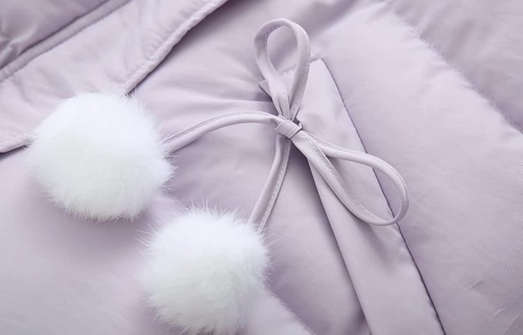 Pom Pom Puffer Jacket