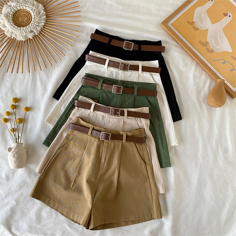 Everyday Neutrals Belted Shorts