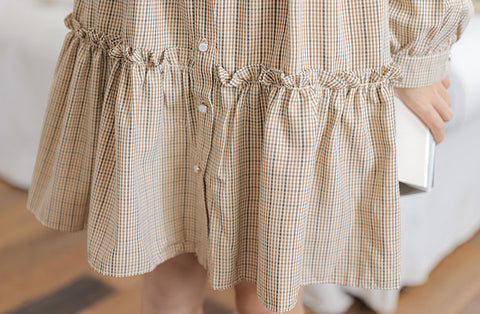 Curiosity Plaid Shirt Dress