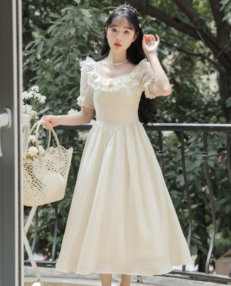 Blanc Rose Midikleid