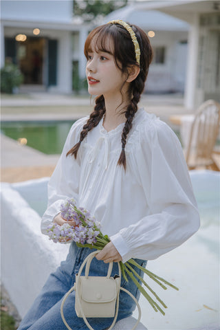 Essential Ruffle Trim Blouse