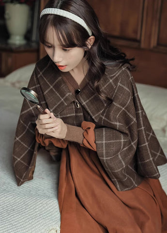 Plaid Capelet