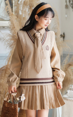 Prep School Vest & Dress Set