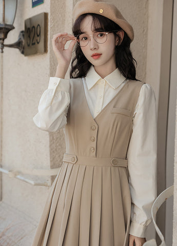 Journalist Midi Pinafore Set