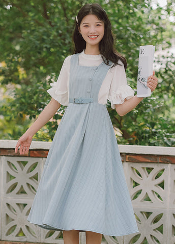 Vestido estilo pichi de rayas pastel