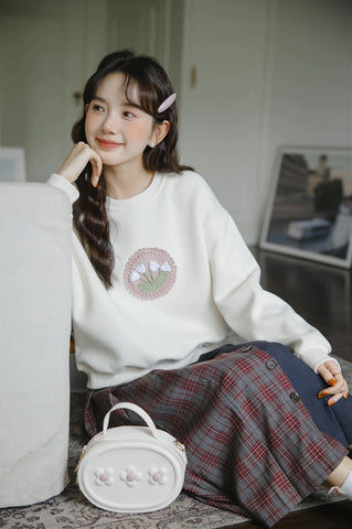 Sudadera de tulipán de crochet