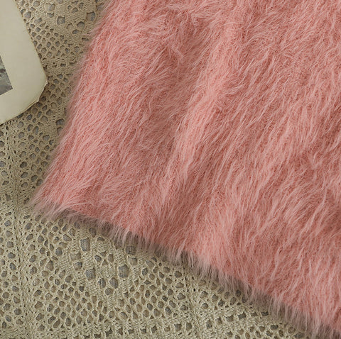 Fuzzy Cropped Sweater