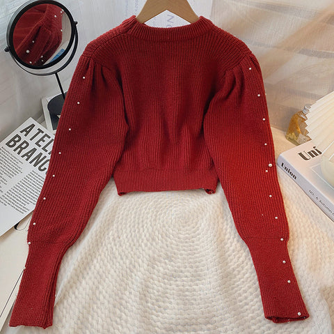Pearl Cropped Sweater