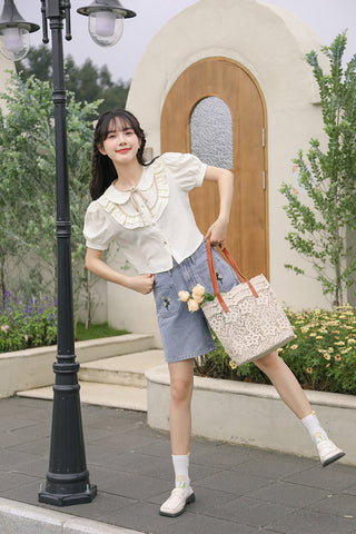 Posy Pockets Embroidered Shorts