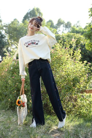 Sweatshirt mit Blumenmuster „Provence“