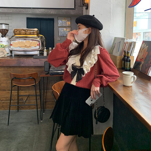 Ruffle Lace Sweater