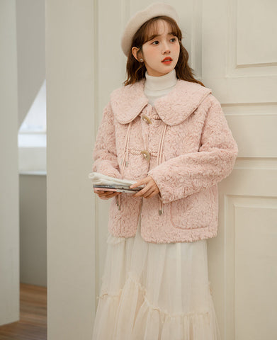 Abrigo de peluche de corderito