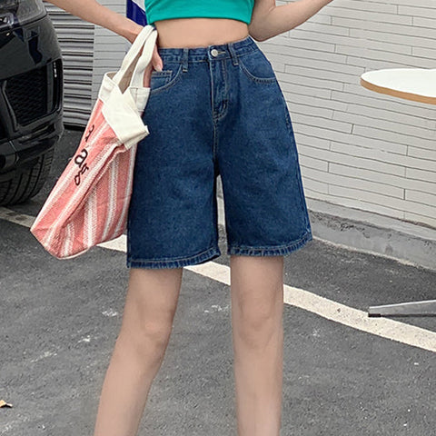 Rainbow Denim Bermuda Shorts